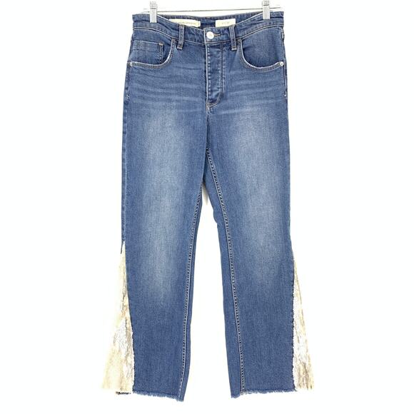 Pilcro and the Letterpress Jeans Women's Size 27 High-Rise Sequined Flare *READ - Picture 1 of 8